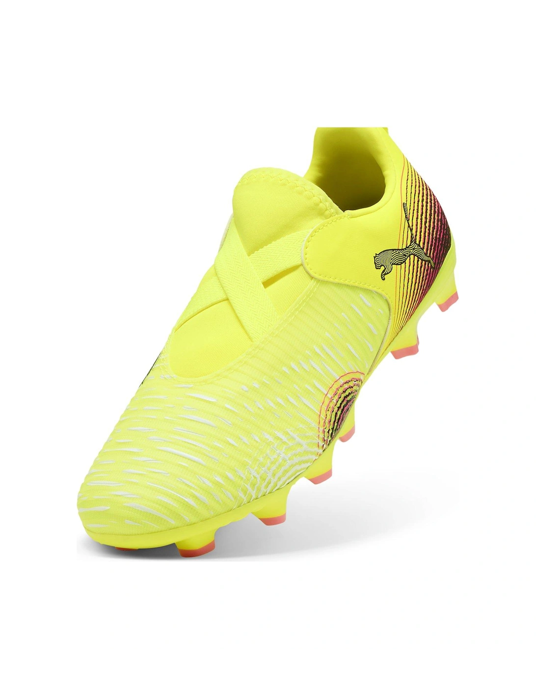 Junior Future 8 Match Laceless Firm Ground Football Boots - Yellow