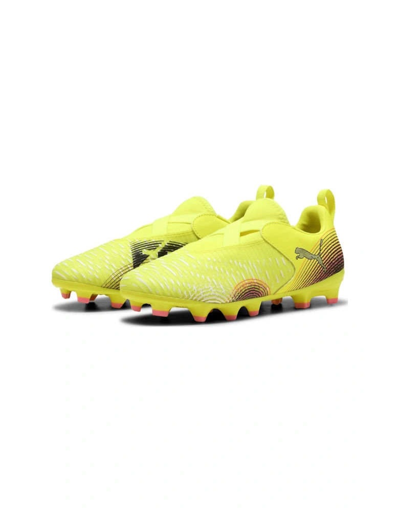 Junior Future 8 Match Laceless Firm Ground Football Boots - Yellow
