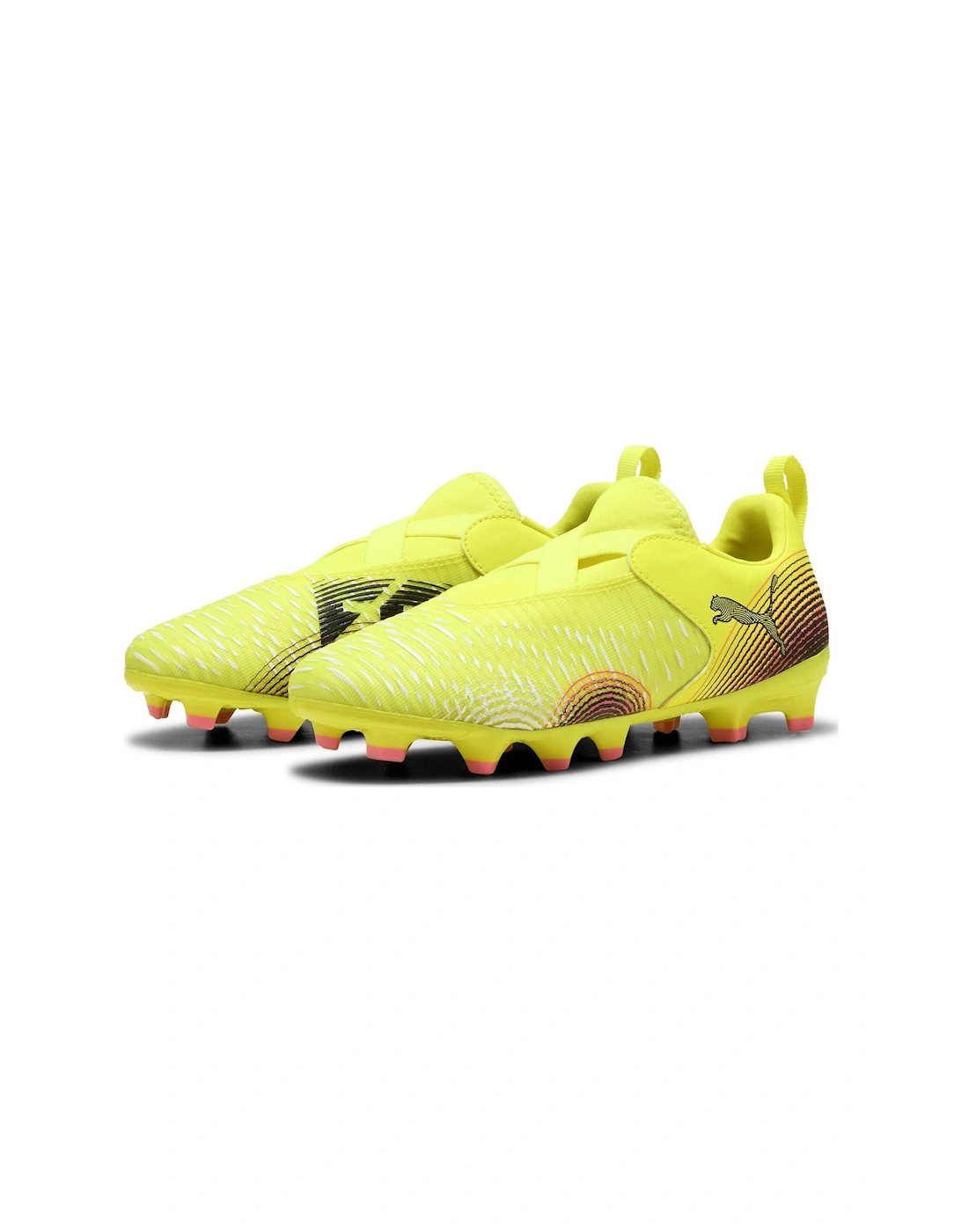 Junior Future 8 Match Laceless Firm Ground Football Boots - Yellow
