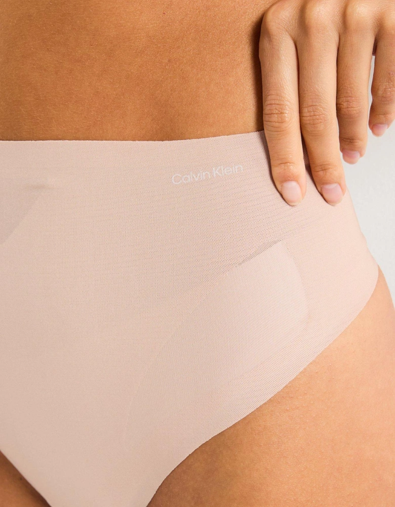Sculpted Firm Mesh Thong - Brown