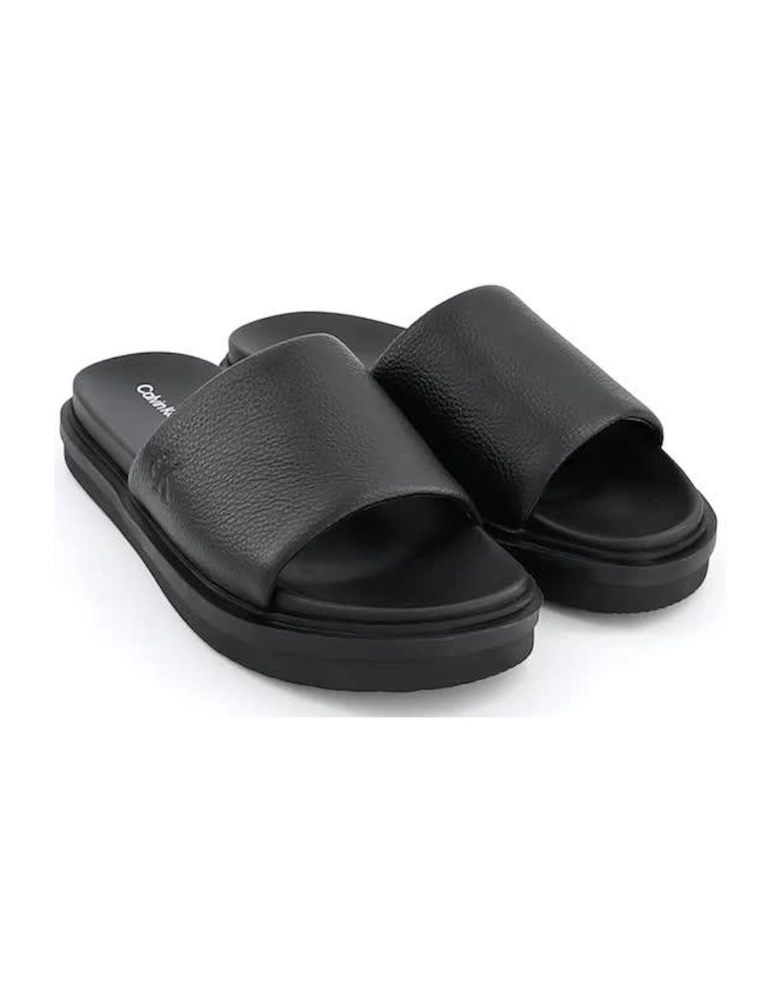 Flat Molded Logo Sliders - Black