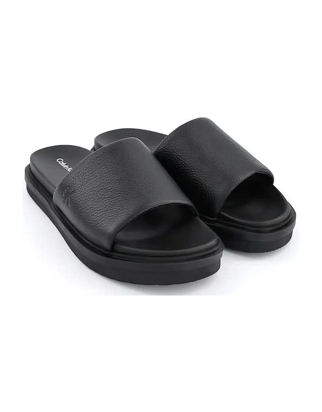 Flat Molded Logo Sliders - Black