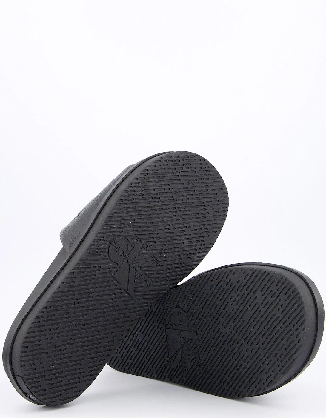 Flat Molded Logo Sliders - Black