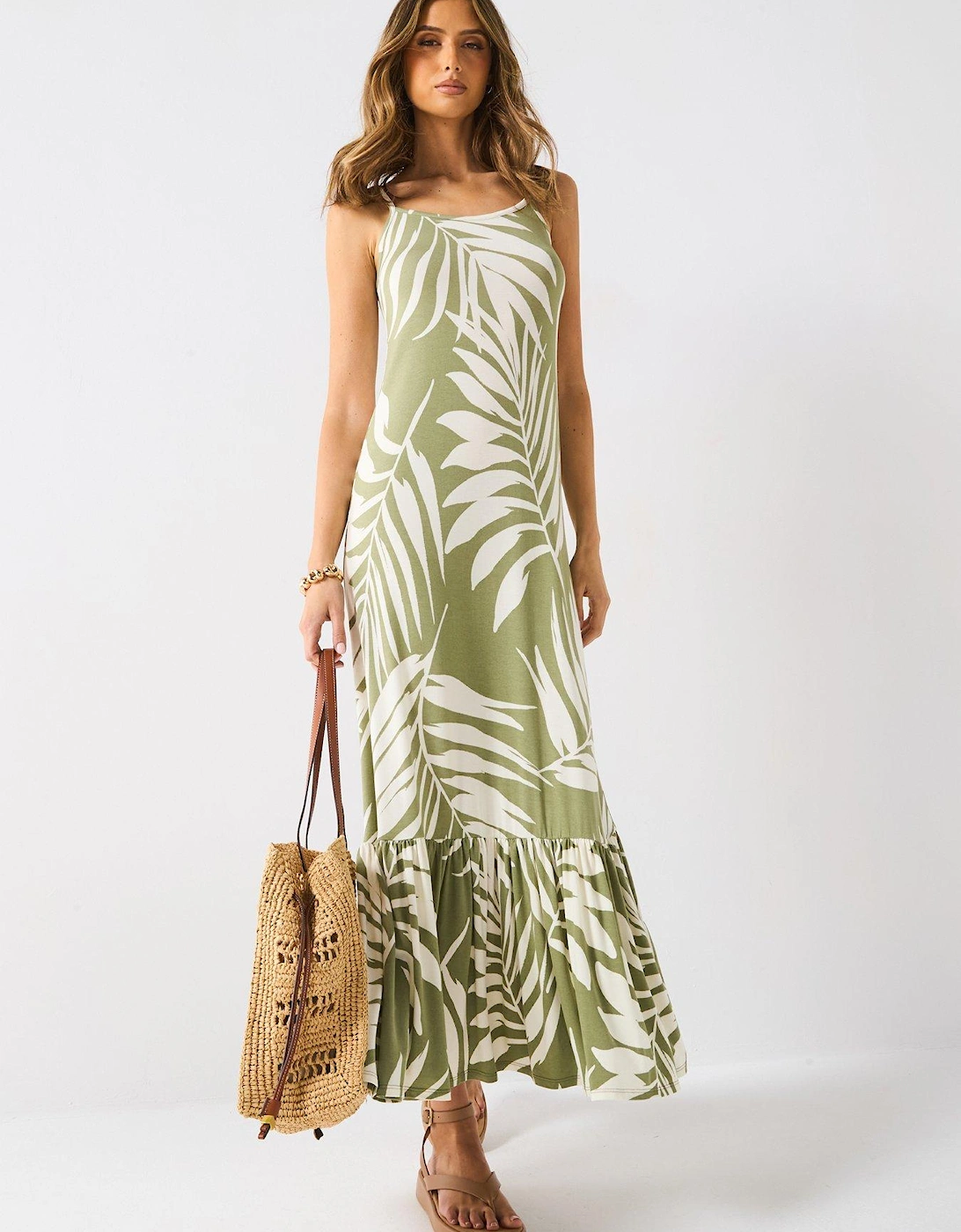 Strap Maxi Dress - Print