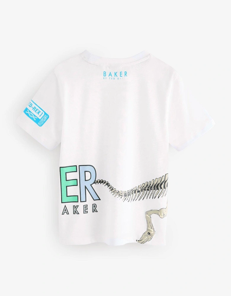 Boys Dinosaur Wrap T-Shirt - White