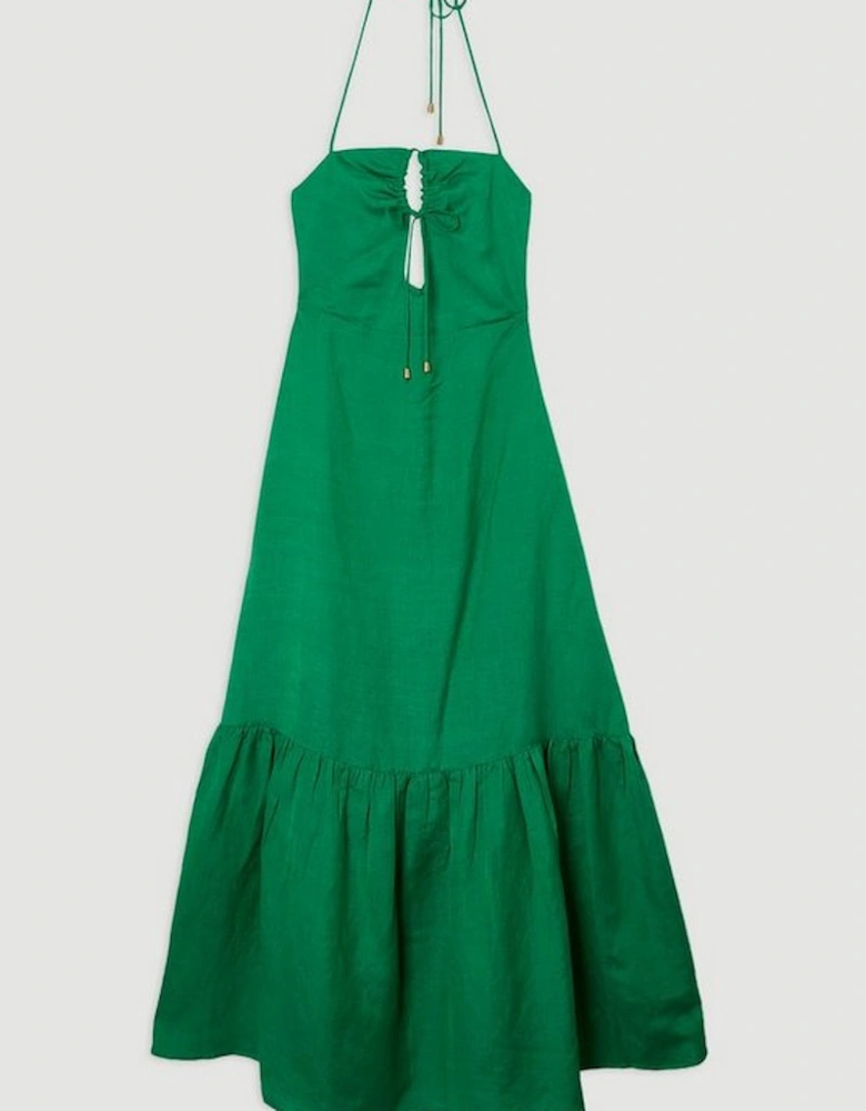 Viscose Linen Woven Maxi Beach Dress