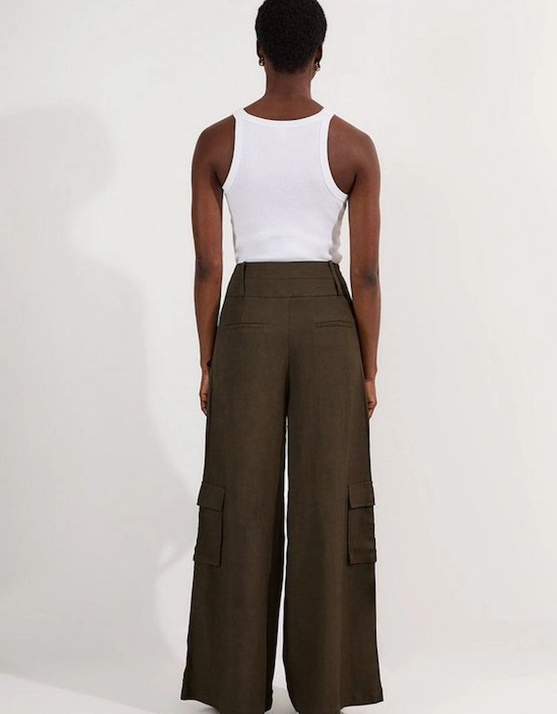 Premium Linen Twill Top Stitch Woven Trouser
