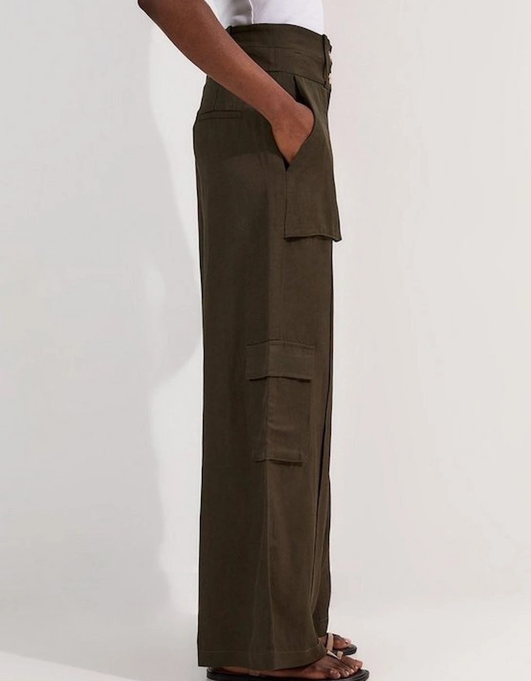 Premium Linen Twill Top Stitch Woven Trouser