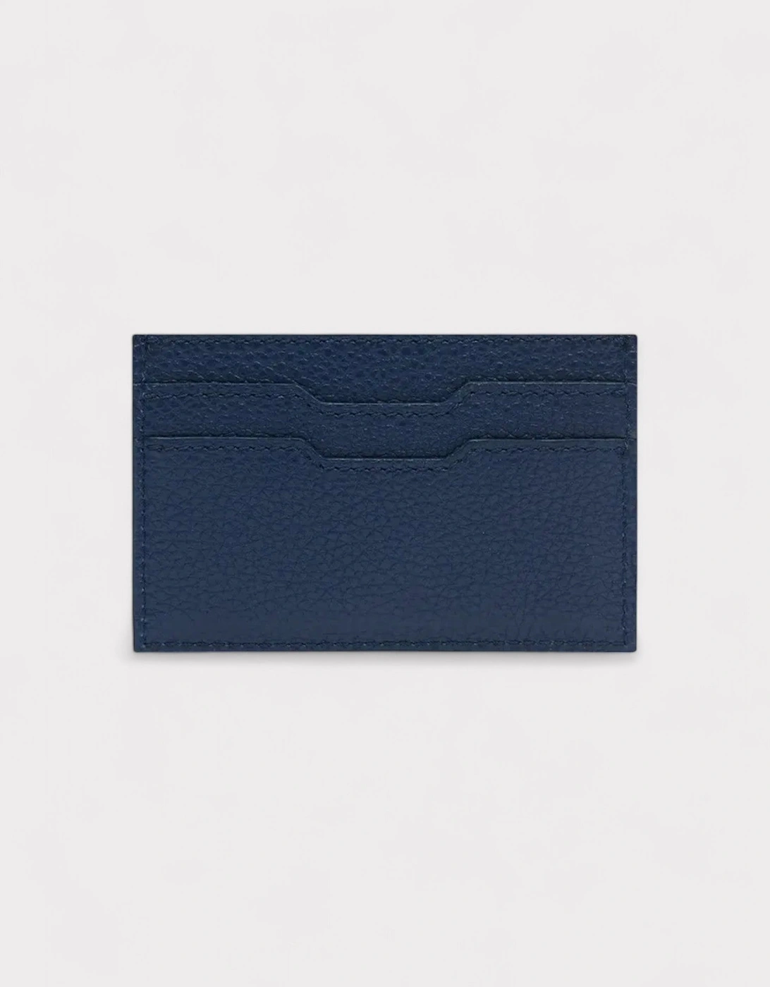 Iconic Embossed Leather Card Holder 'Navy'