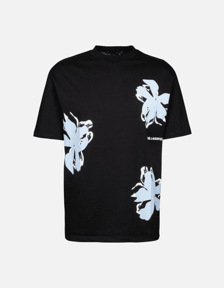 Flower Logo Black T-Shirt