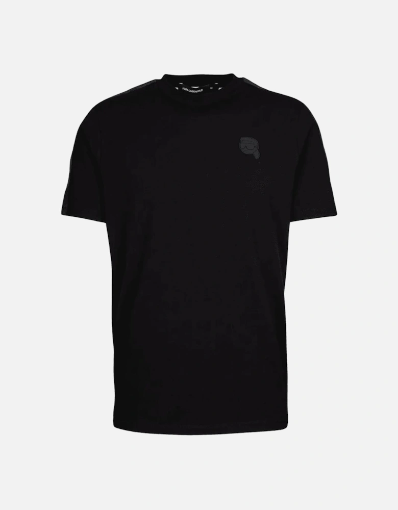 Cotton Doll Badge Tape Logo Black T-Shirt/Shorts Set