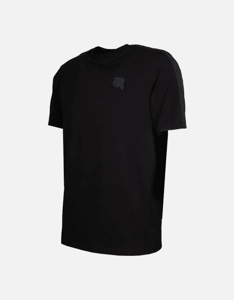 Cotton Doll Badge Tape Logo Black T-Shirt/Shorts Set