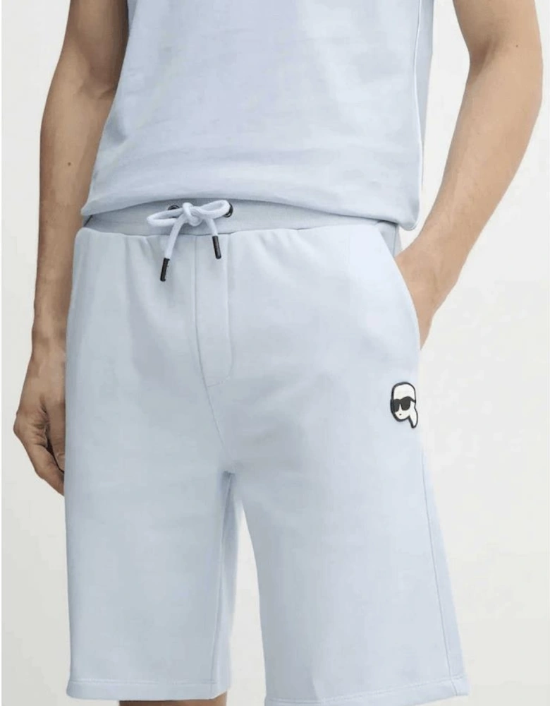 Cotton Doll Badge Pastel Blue T-Shirt/Shorts Set