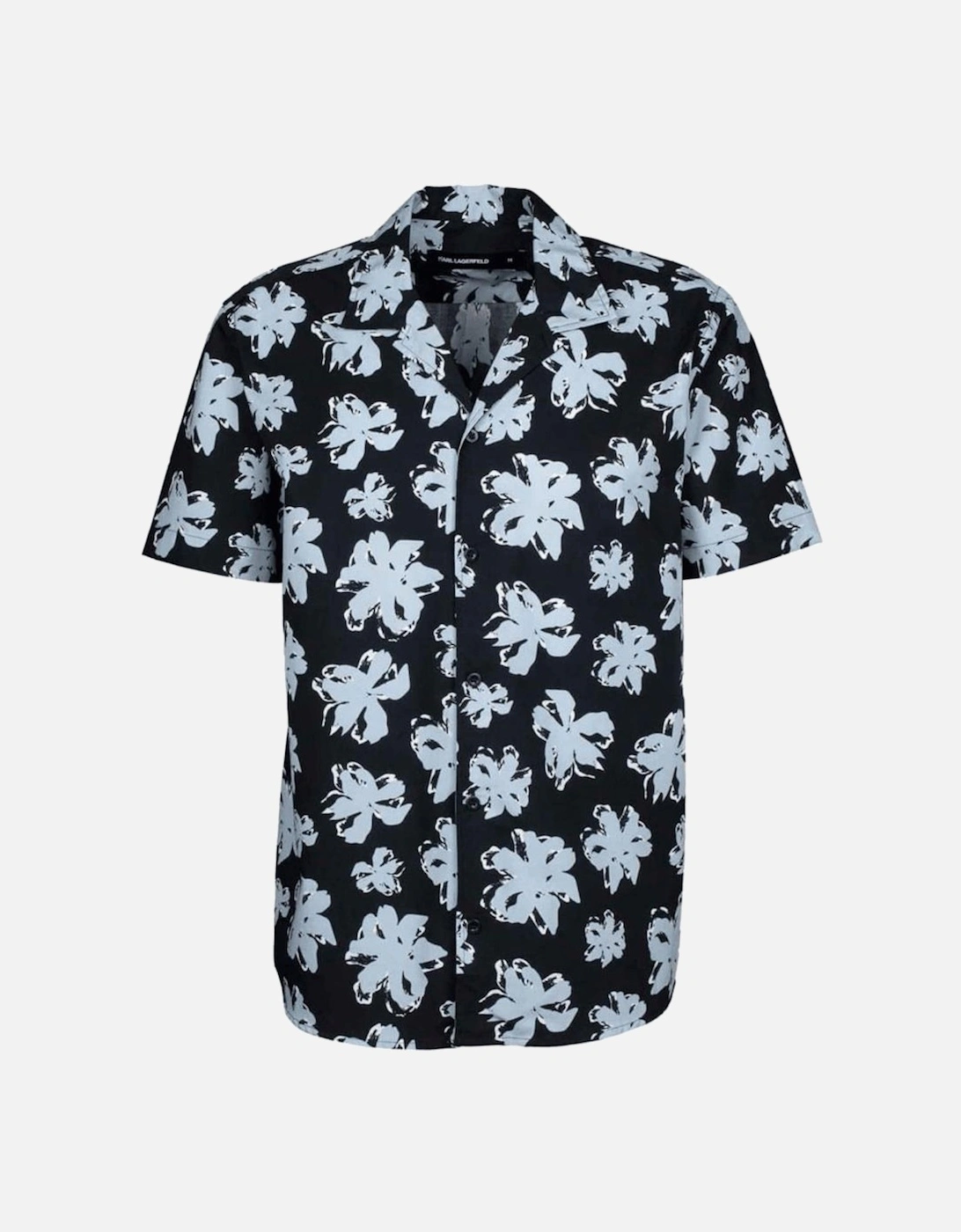 Floral All Over Cuban Collar Black Shirt, 3 of 2