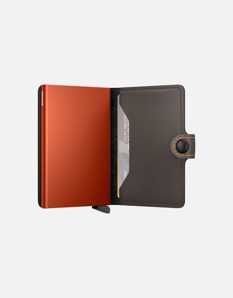 Mini Wallet Matte Truffle/Orange