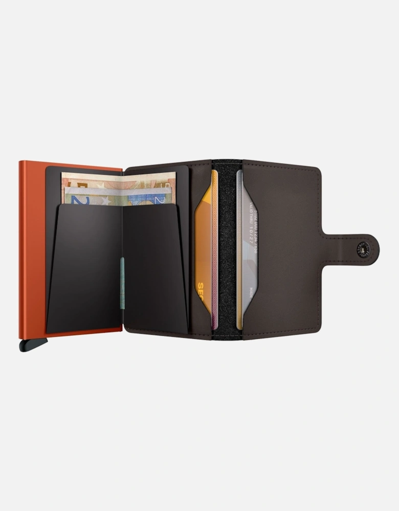 Mini Wallet Matte Truffle/Orange