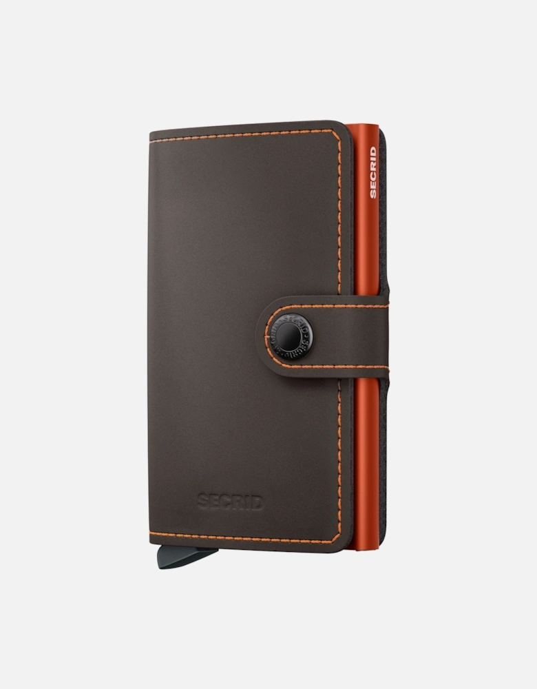 Mini Wallet Matte Truffle/Orange