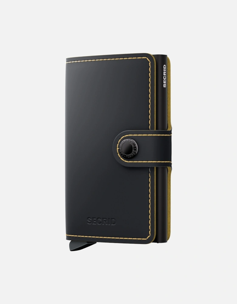Mini Wallet Matte Black/Ochre