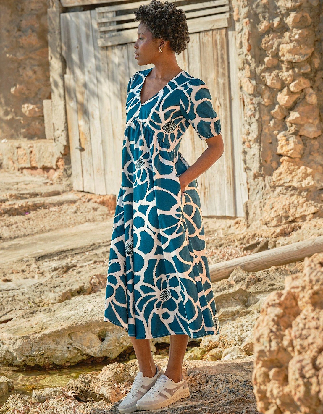 Remi Shibori Midi Dress - Blue, 2 of 1