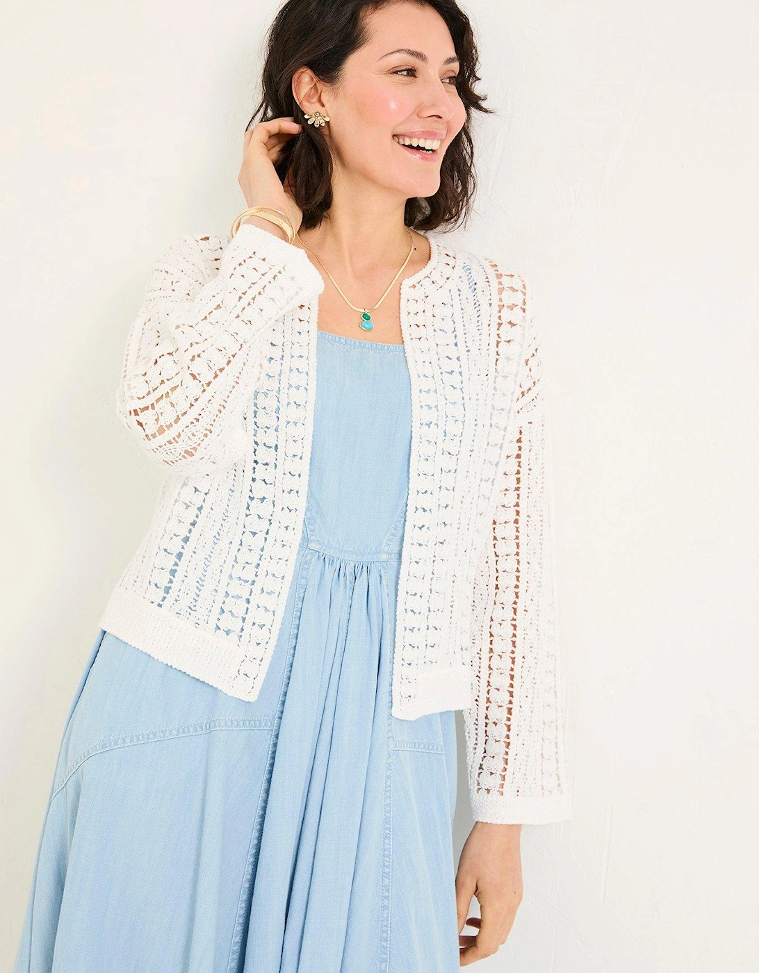 Florence Cardigan - White, 2 of 1