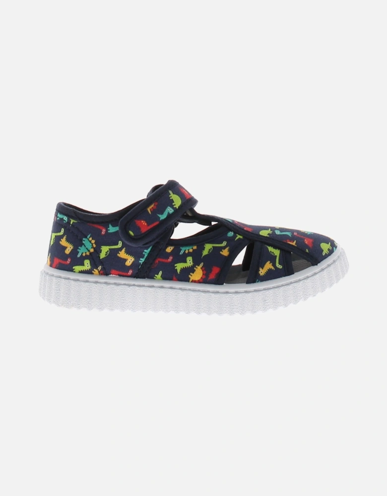 Infants Childrens Canvas Pumps Sandals Chat Rex navy UK Size