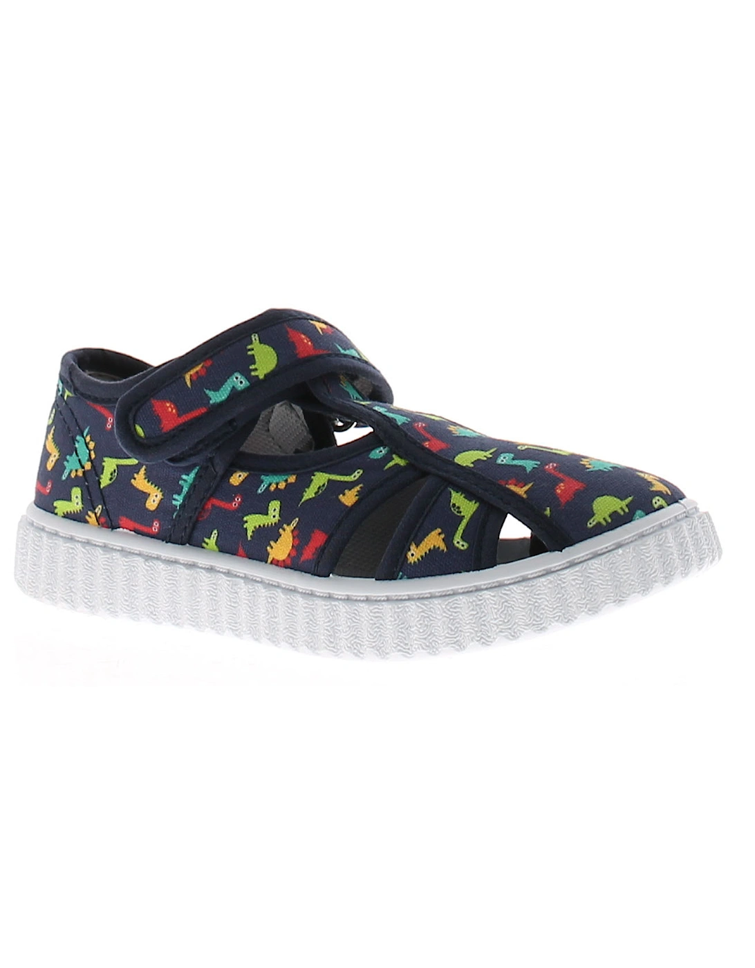 Infants Childrens Canvas Pumps Sandals Chat Rex navy UK Size, 6 of 5
