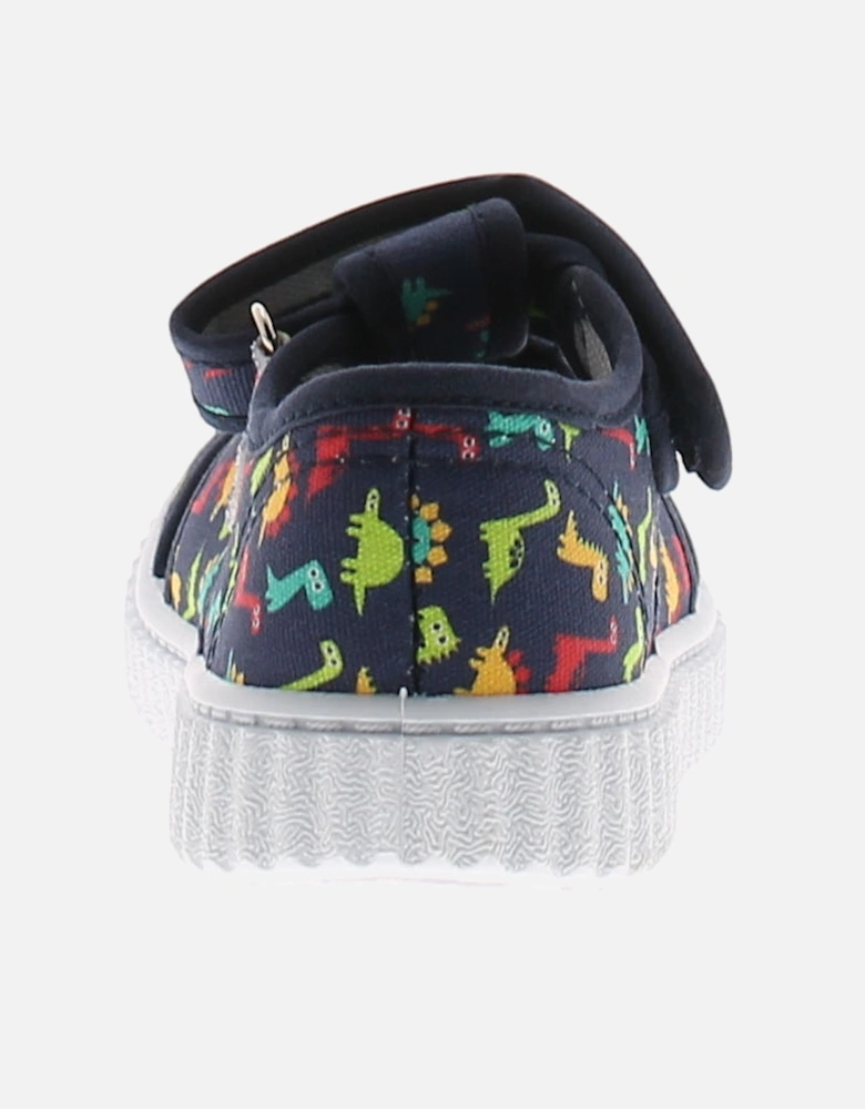 Infants Childrens Canvas Pumps Sandals Chat Rex navy UK Size