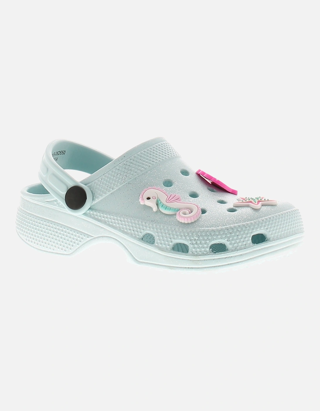 Girls Sandals Clogs Shell blue UK Size, 6 of 5
