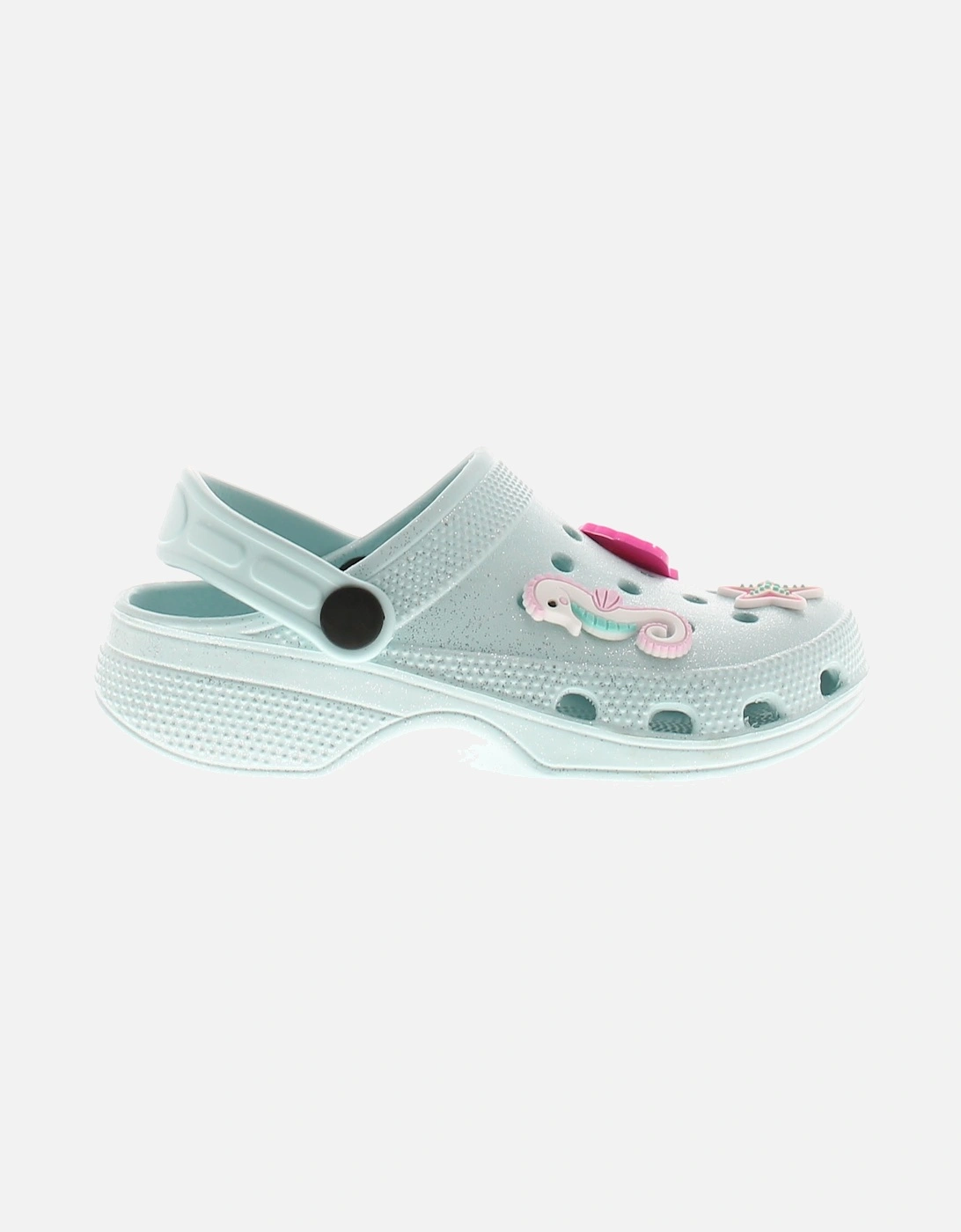 Girls Sandals Clogs Shell blue UK Size