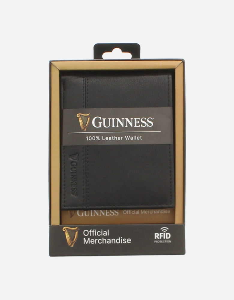 Wallet RFID Protected Stud Pocket and Zip Pocket Stout Leather black
