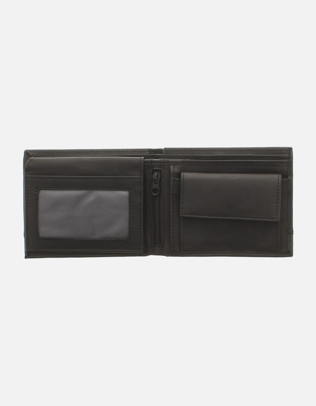 Wallet RFID Protected Stud Pocket and Zip Pocket Stout Leather black
