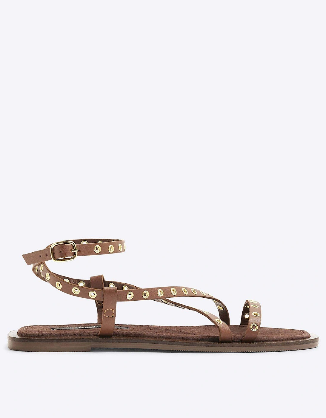 Wide Fit Eyelet Strappy Sandals, 2 of 1