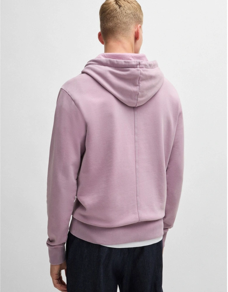 Logo Detail Peached-Cotton Hoodie