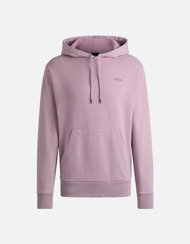 Logo Detail Peached-Cotton Hoodie