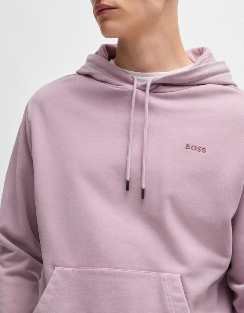 Logo Detail Peached-Cotton Hoodie