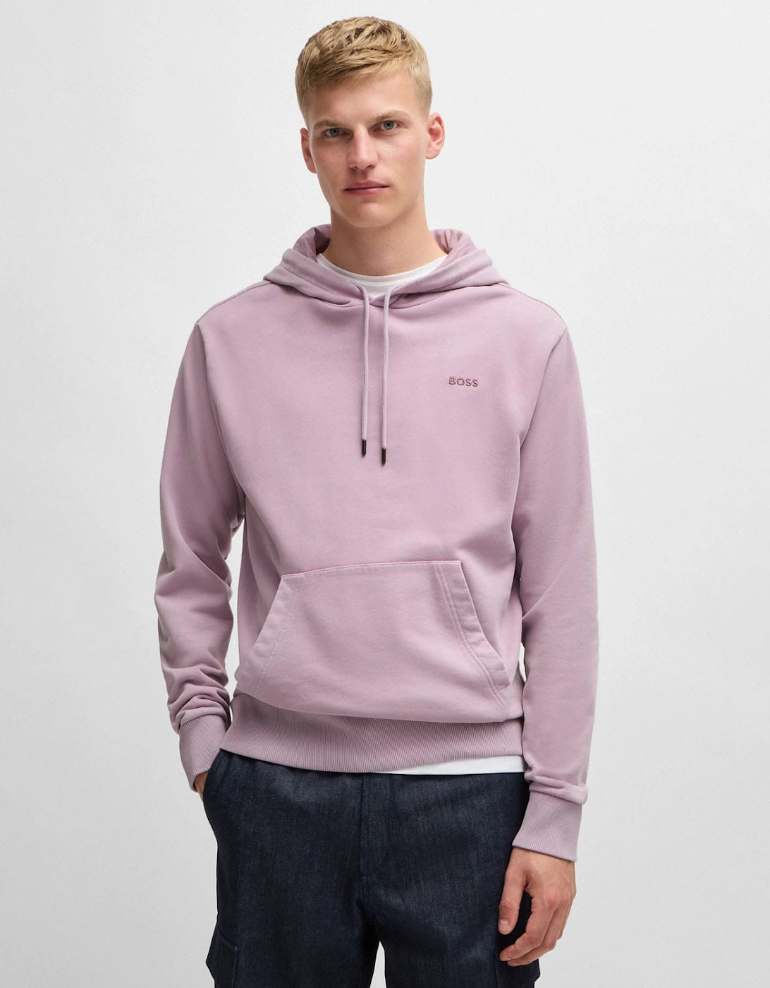 Logo Detail Peached-Cotton Hoodie, 5 of 4