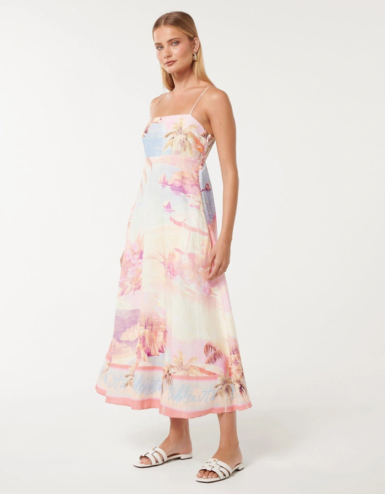 Joanne Linen Italian Midi Dress