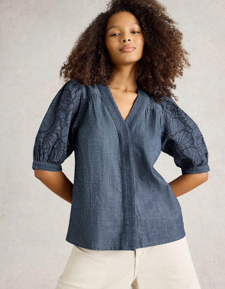 Finley Chambray Top