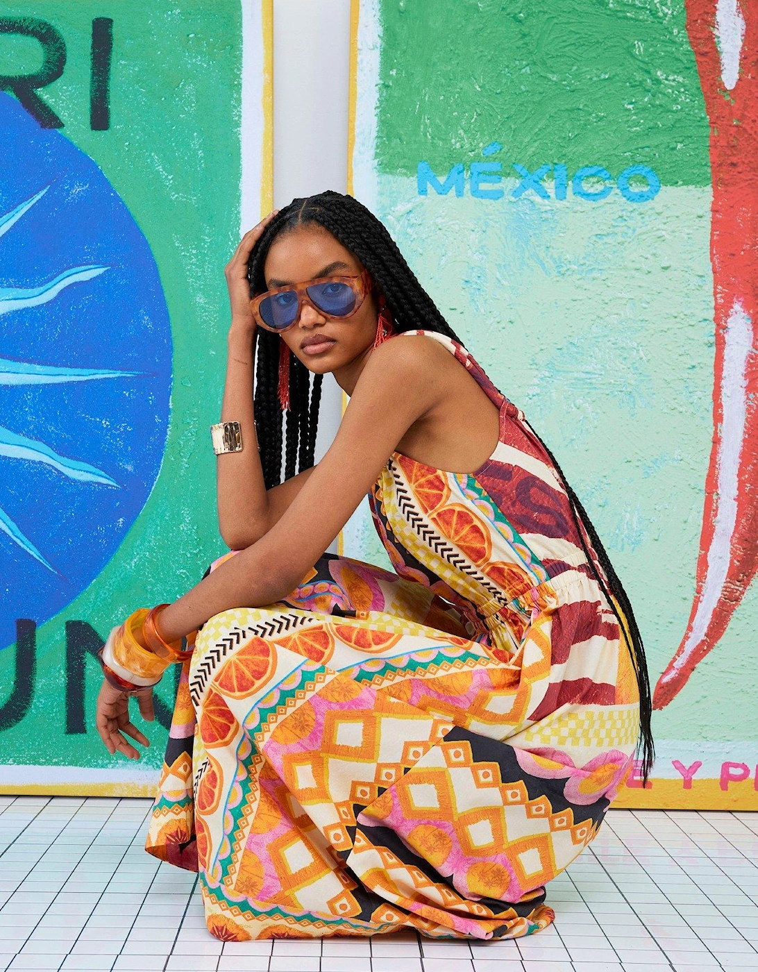 Aym Maxi Slip Dress - Multi, 2 of 1