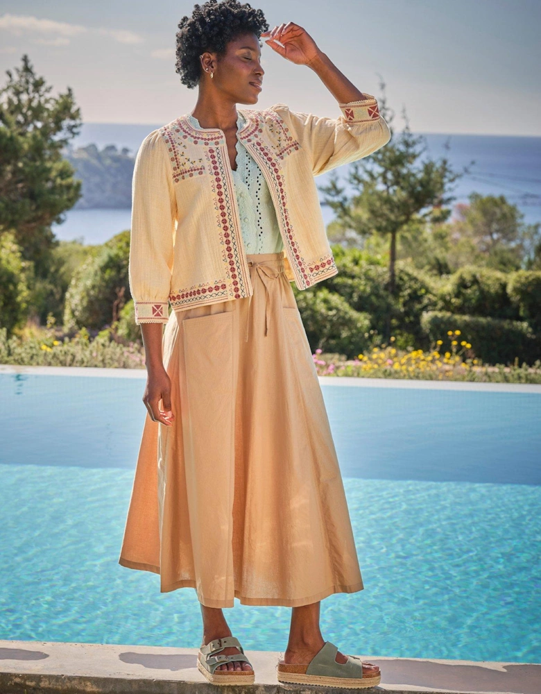 Zoe Embroidered Jacket - White