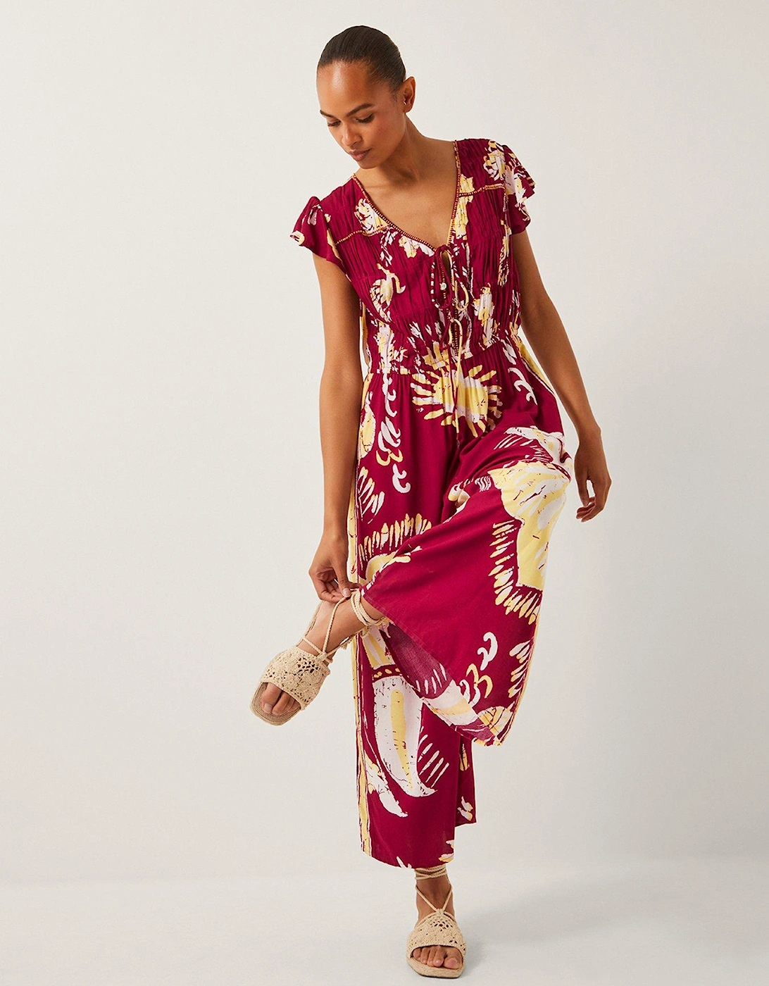 Amisha Jumpsuit - Burgundy, 2 of 1