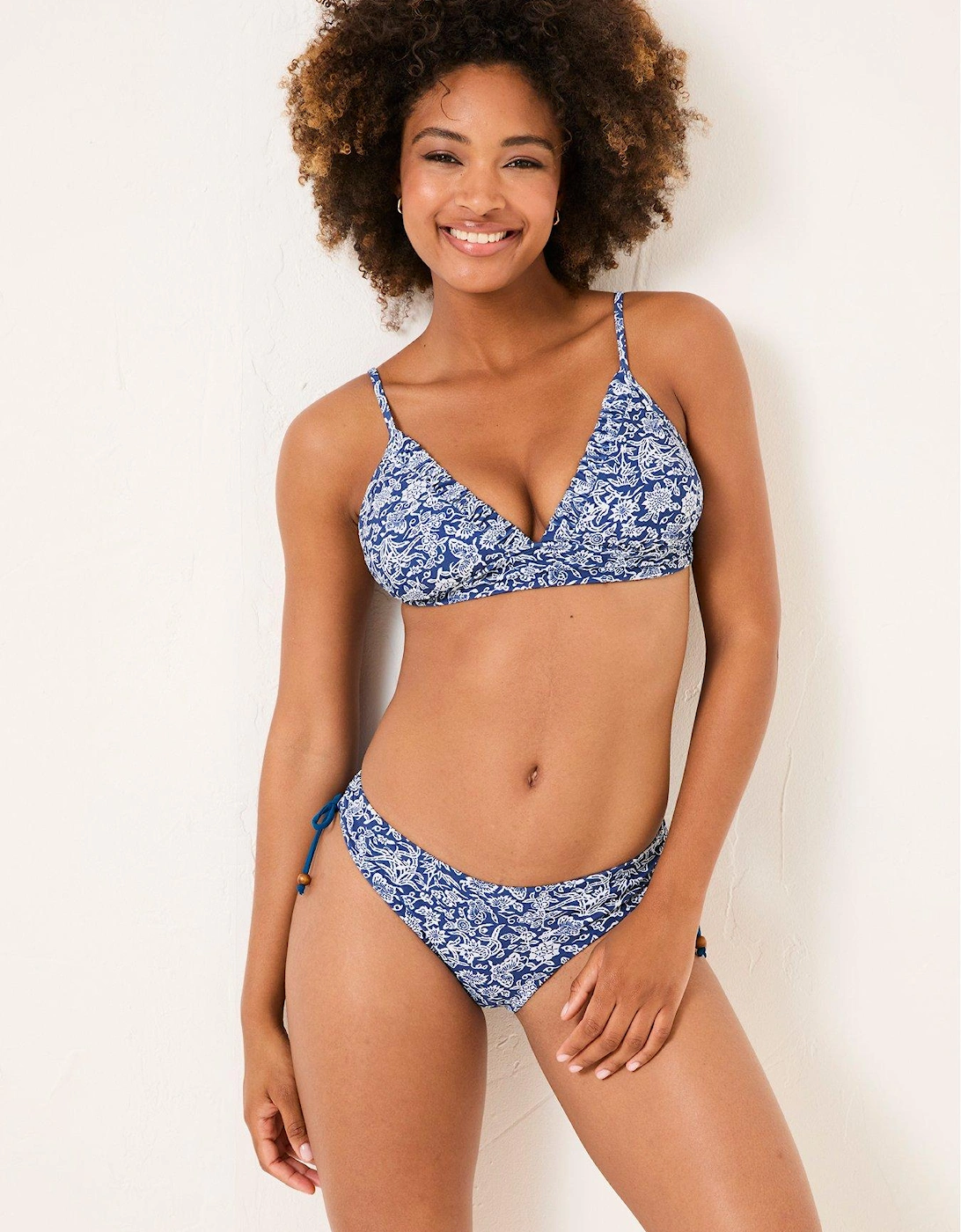 Bonne Woodblock Bikini Bottom - Blue, 2 of 1