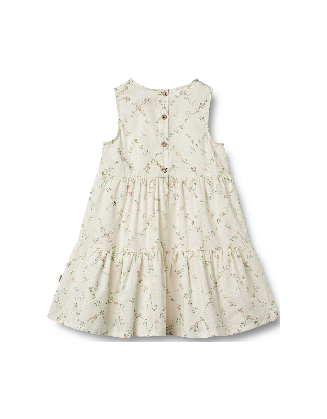 Girls Luise Sleeveless Floral Dress - Cream