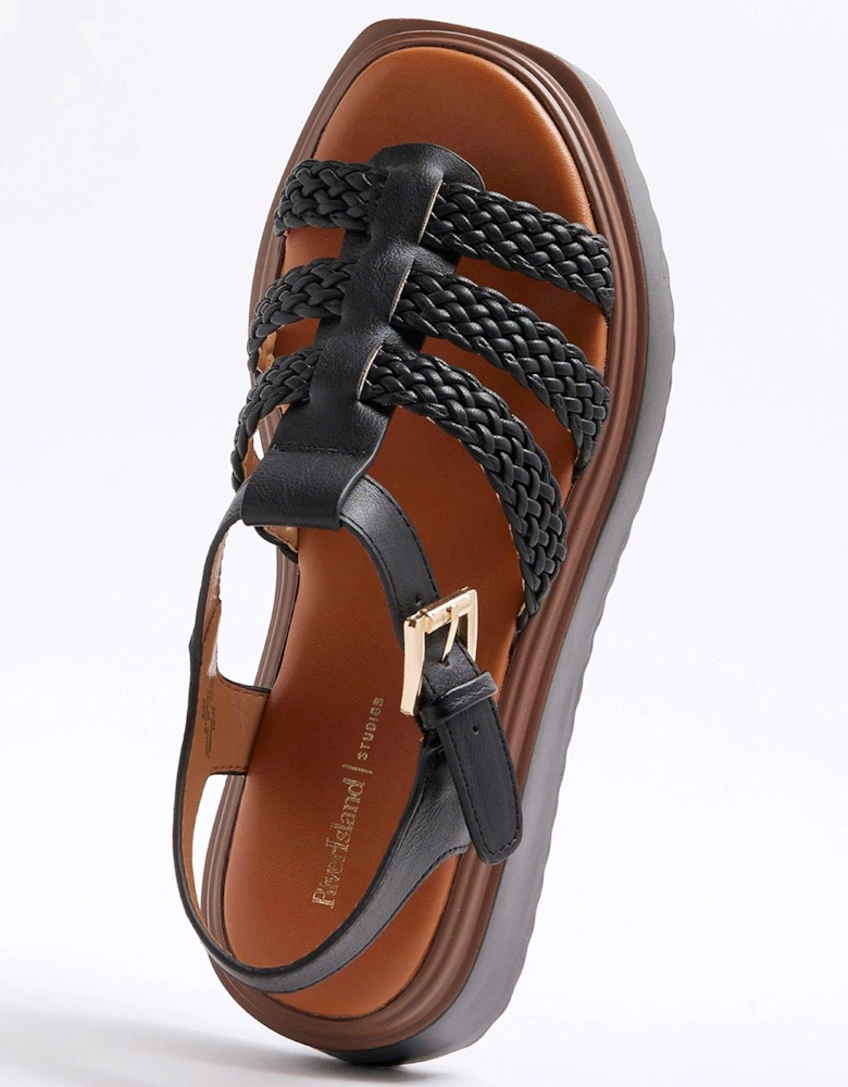 Fisherman Flatform Sandal - Black