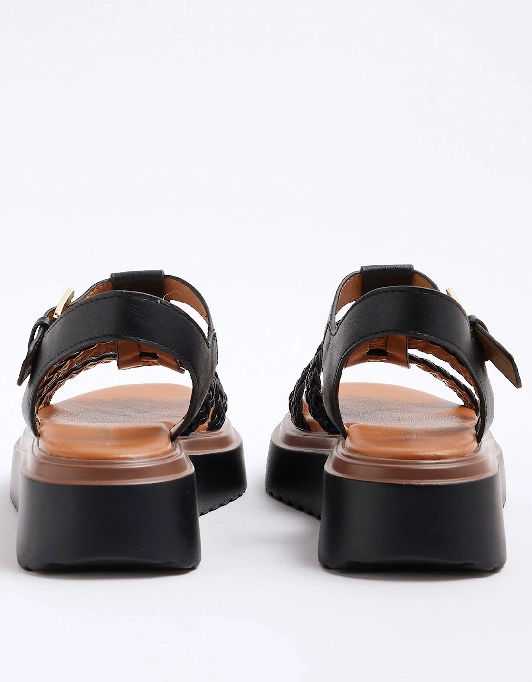 Fisherman Flatform Sandal - Black