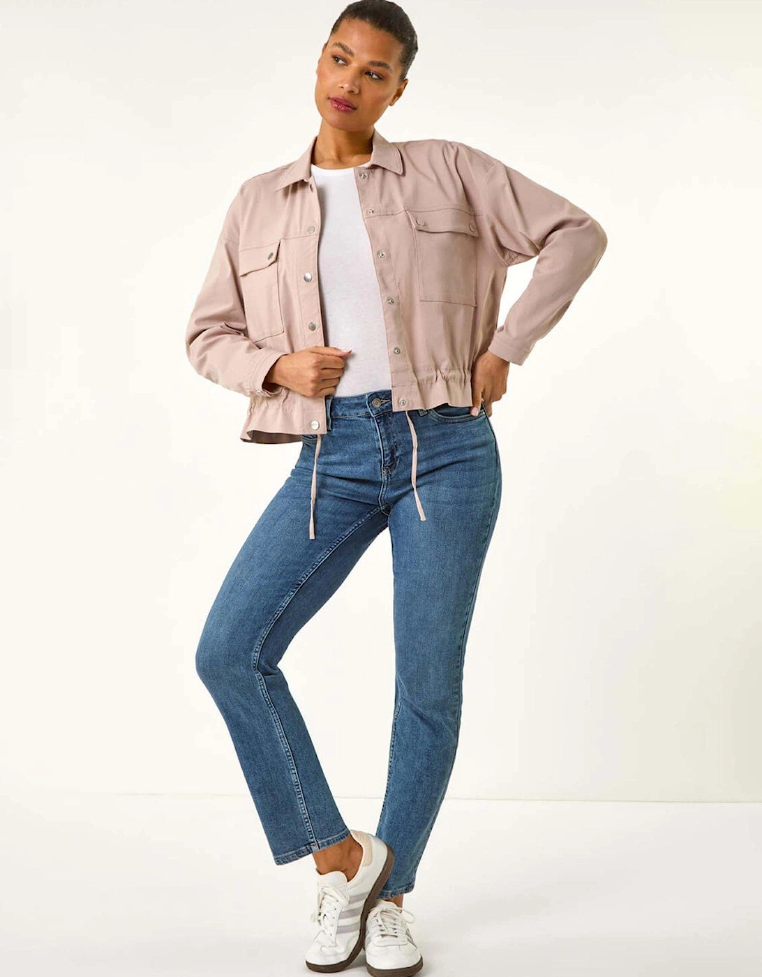Utility Collared Pocket Jacket - White, 2 of 1