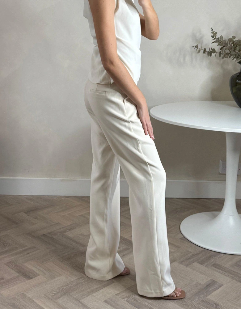 Tailored Straight Leg Trouser - Cream