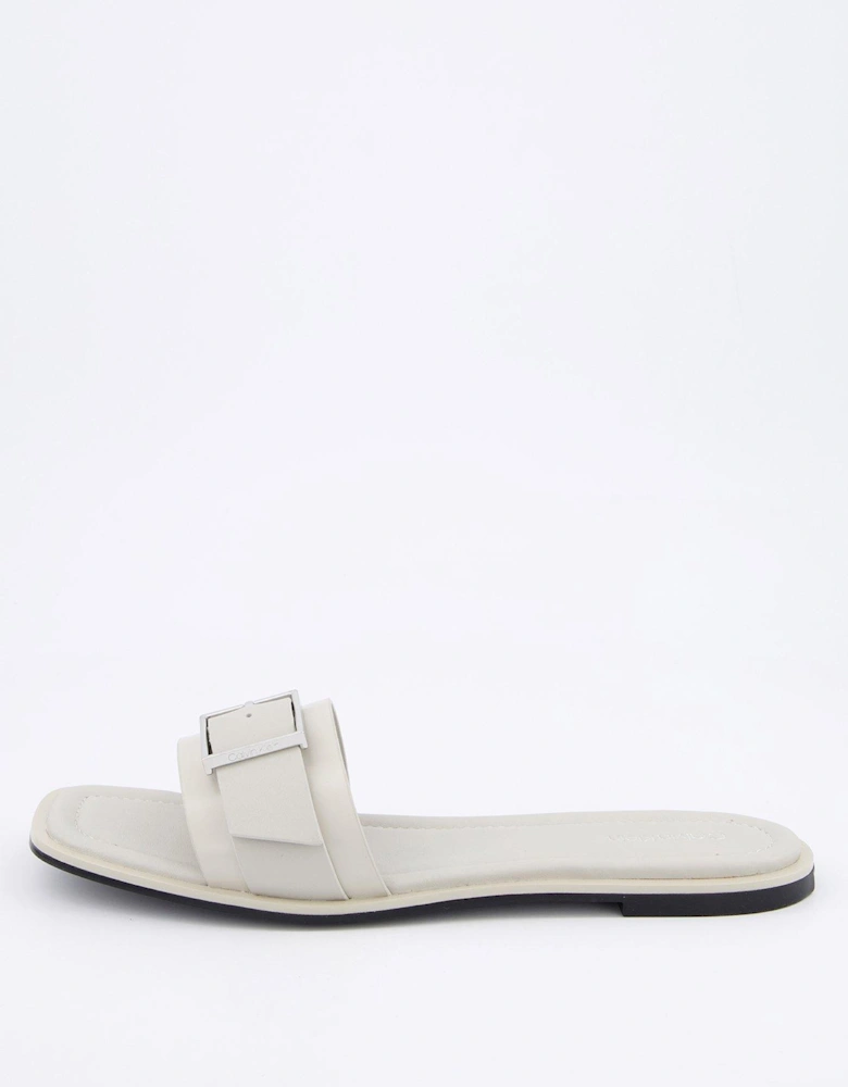 Flat Buckle Slide-white