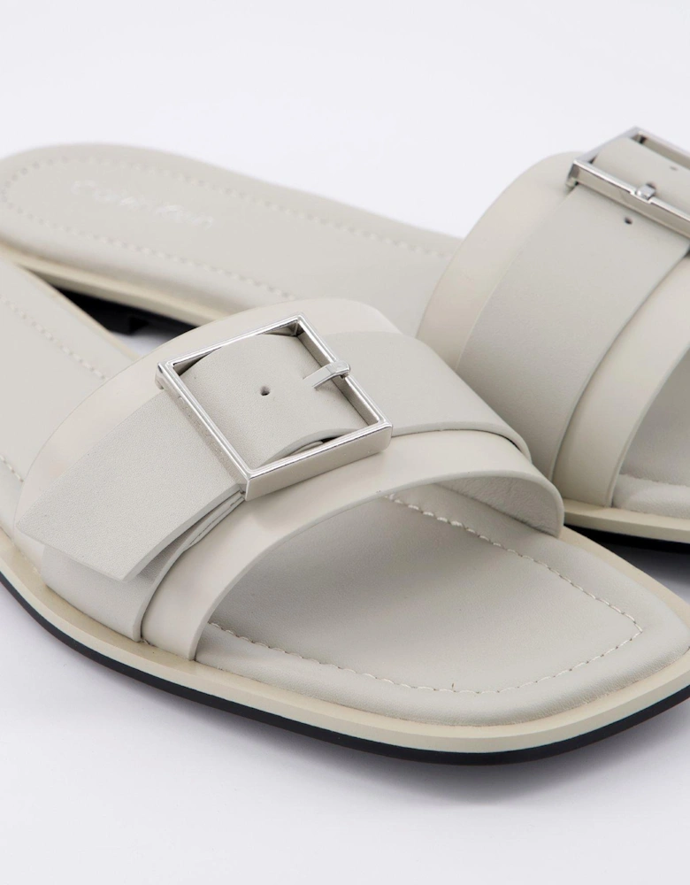 Flat Buckle Slide-white