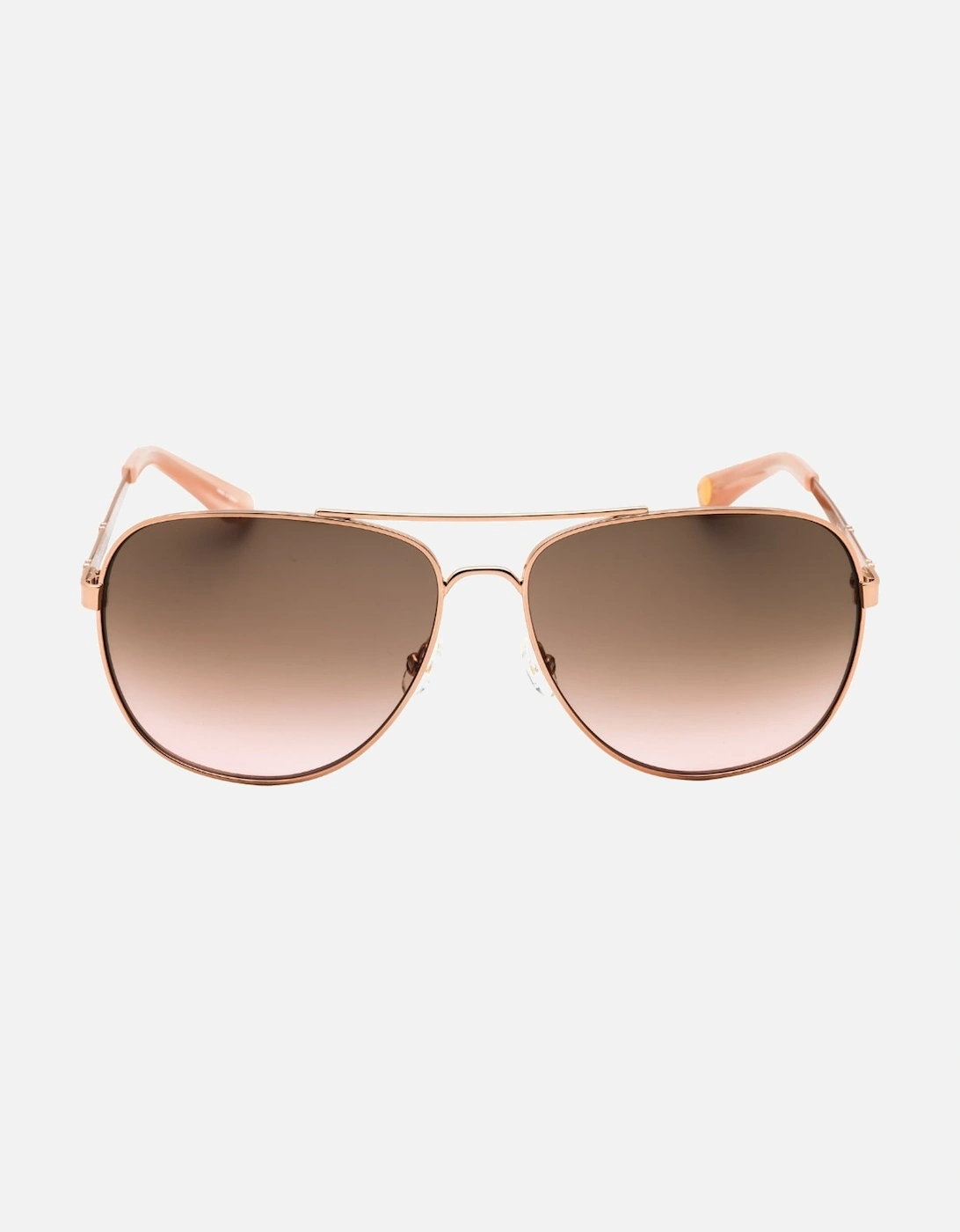 Brown Pink Gradient Lens Rose Gold Sunglasses